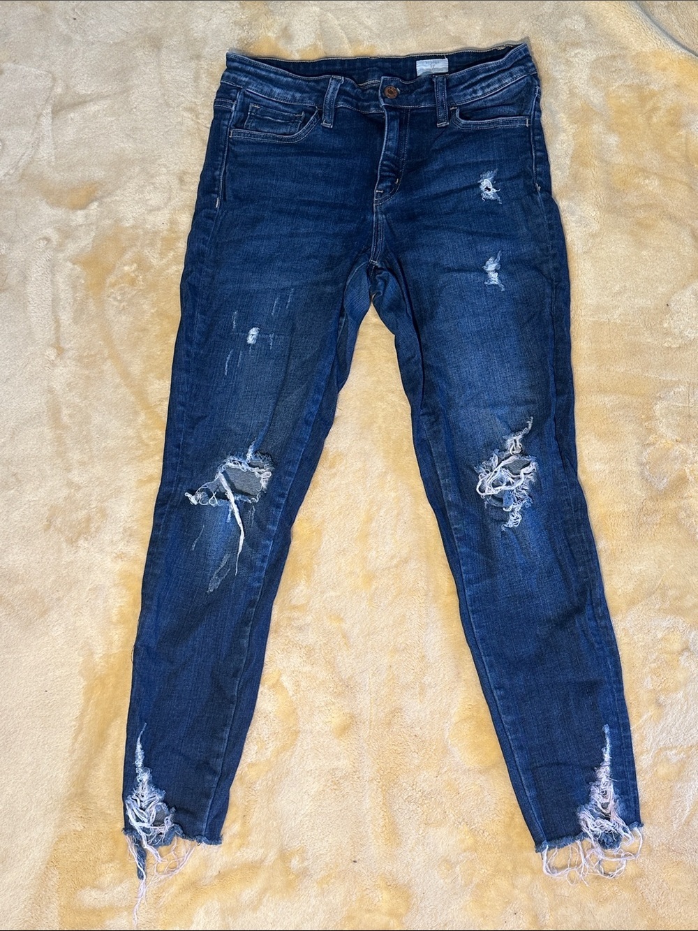 Dark Blue Distressed Women’s Jeans